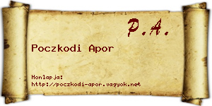 Poczkodi Apor névjegykártya